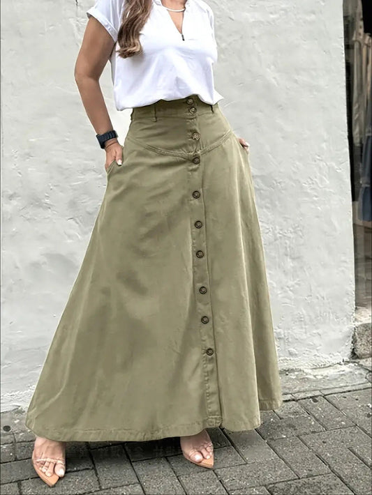 🔥Women's Casual And Fashionable A-line Cotton Skirt