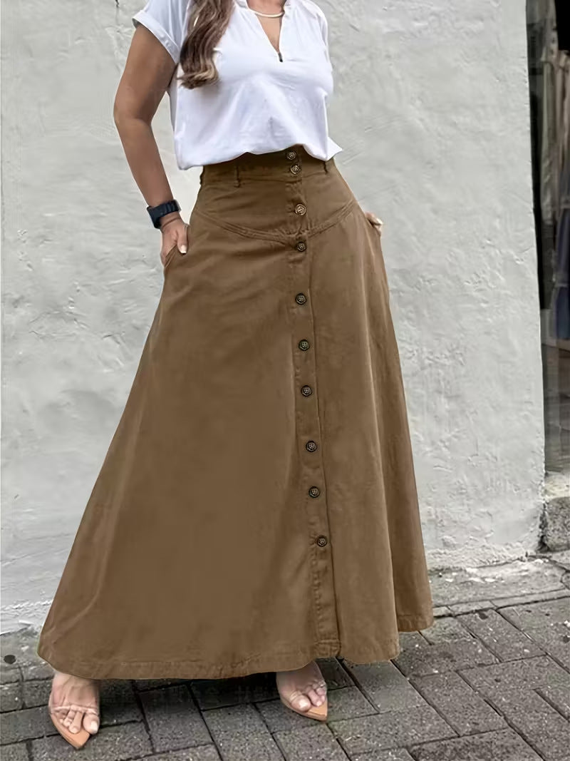 🔥Women's Casual And Fashionable A-line Cotton Skirt