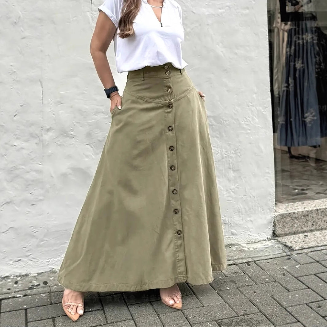 🔥Women's Casual And Fashionable A-line Cotton Skirt