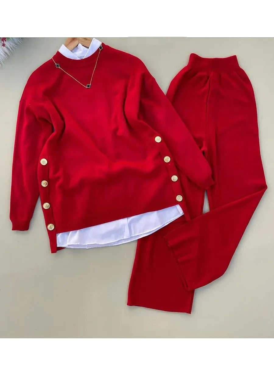 📦📦Buy 2 PCS for free shipping🔥  Women's Comfortable Pullover Sweater and Pants Two-piece Set