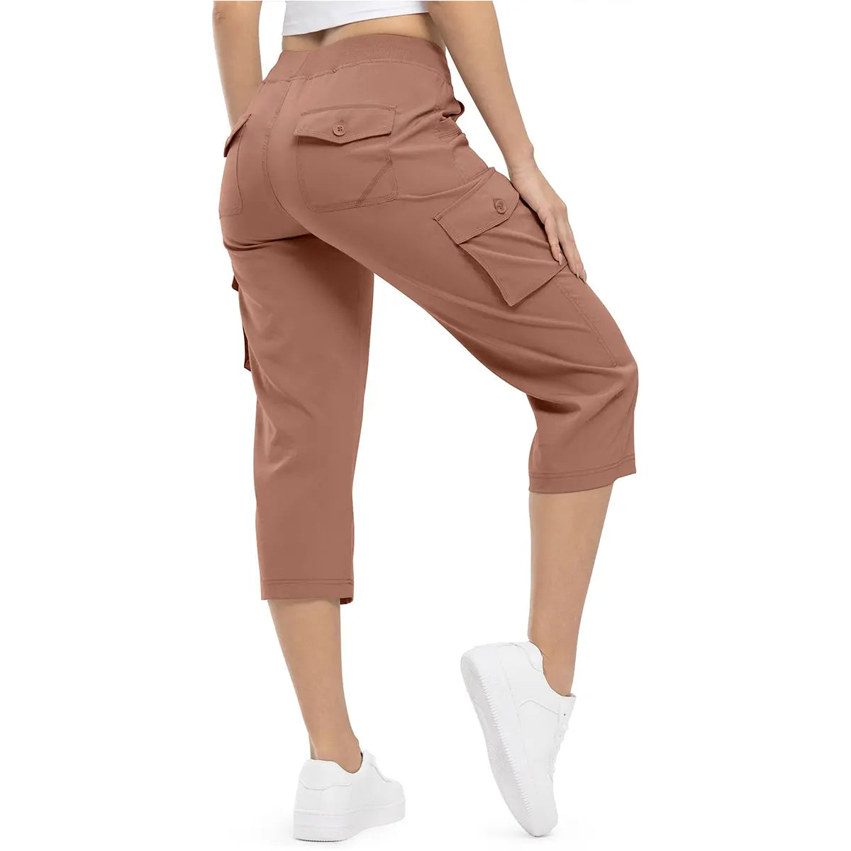 📦📦Womens Lightweight Capris Hiking Pants 6 Pockets Quick Dry Cargo Outdoor Trip Loose Shorts COMFY  MOMS OVER 30