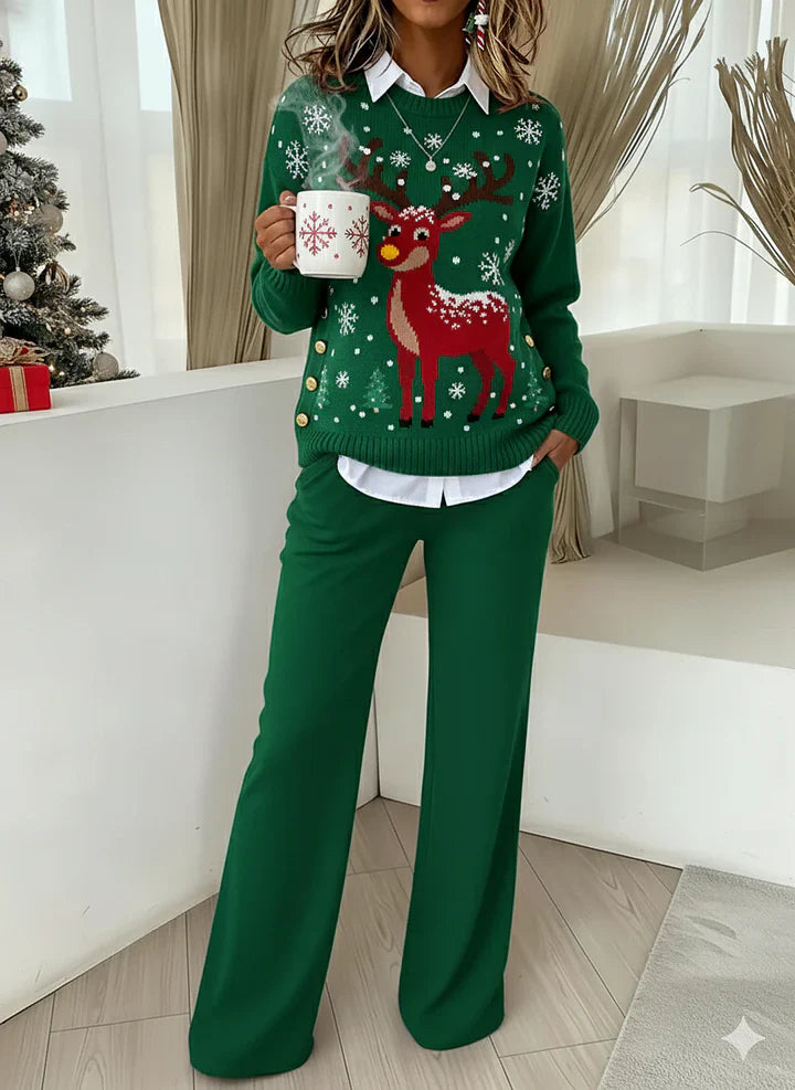 📦📦Buy 2 PCS for free shipping🔥  Women's Comfortable Pullover Sweater and Pants Two-piece Set