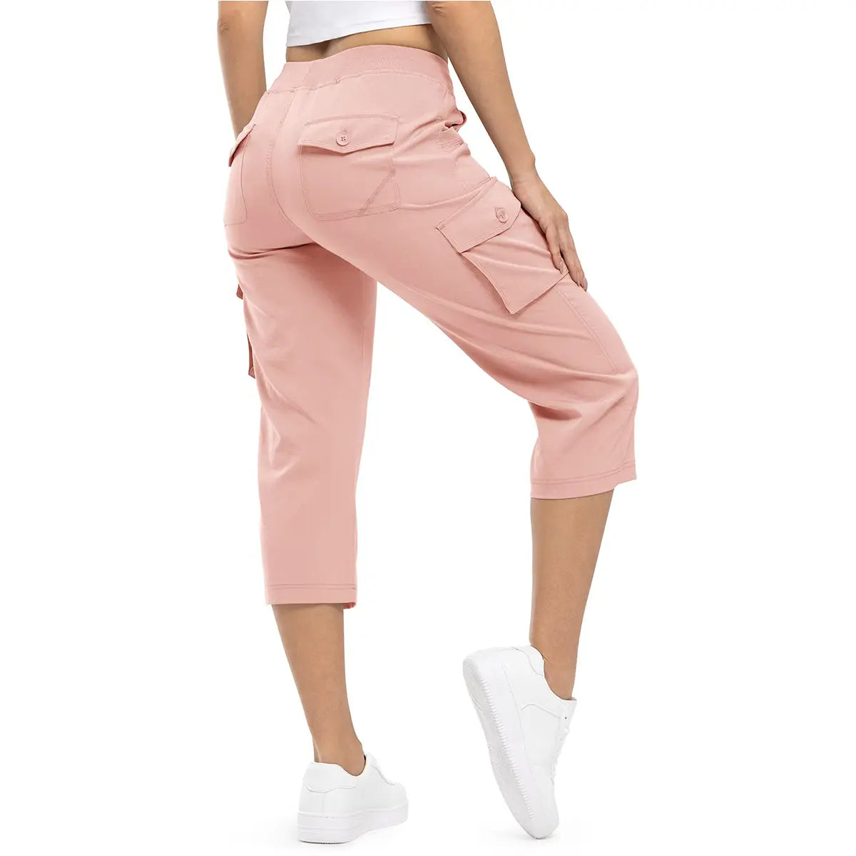 📦📦Womens Lightweight Capris Hiking Pants 6 Pockets Quick Dry Cargo Outdoor Trip Loose Shorts COMFY  MOMS OVER 30