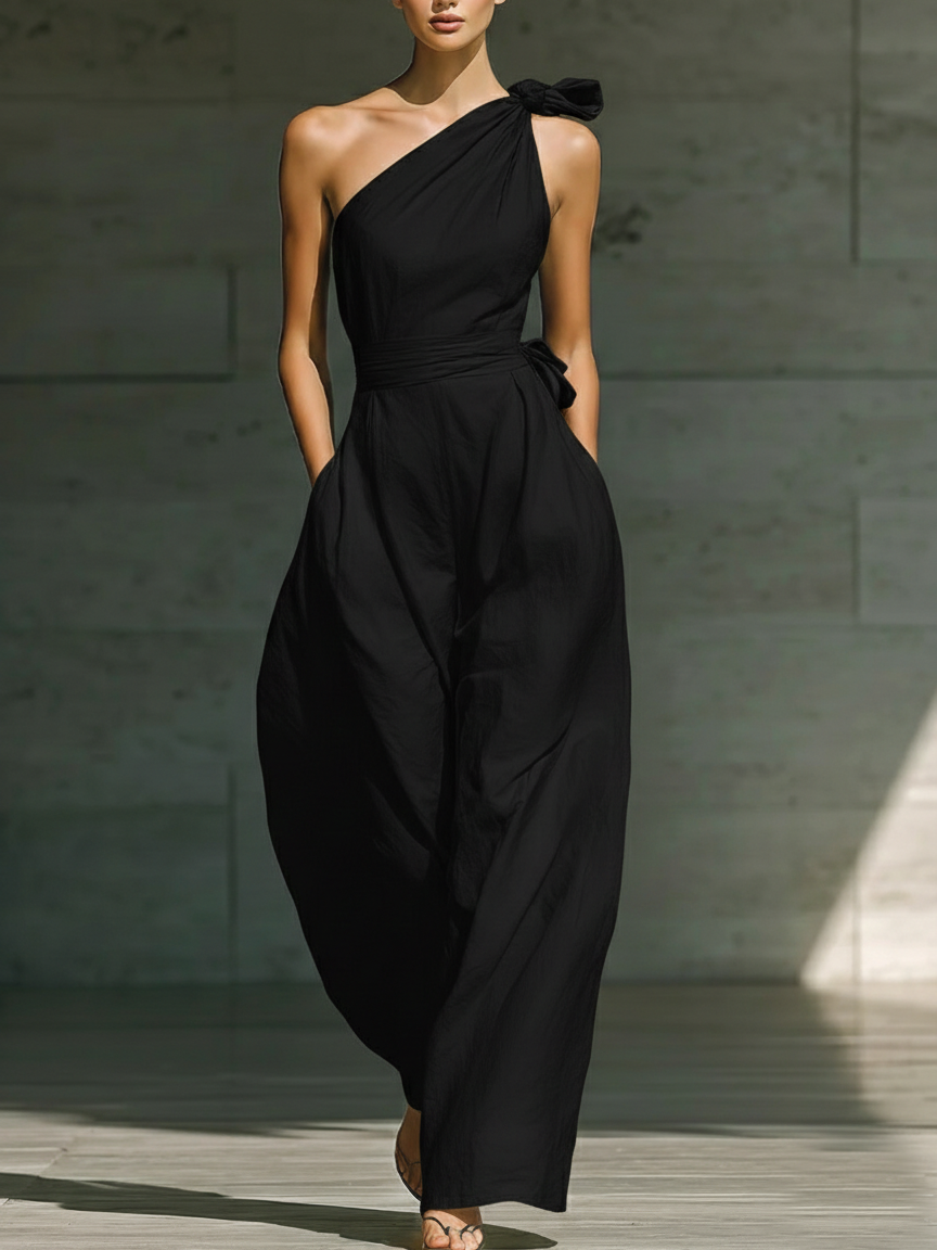 📦📦LAST DAY SAVE 49% ⏰Elegant Off-the-shoulder Loose Linen Jumpsuit
