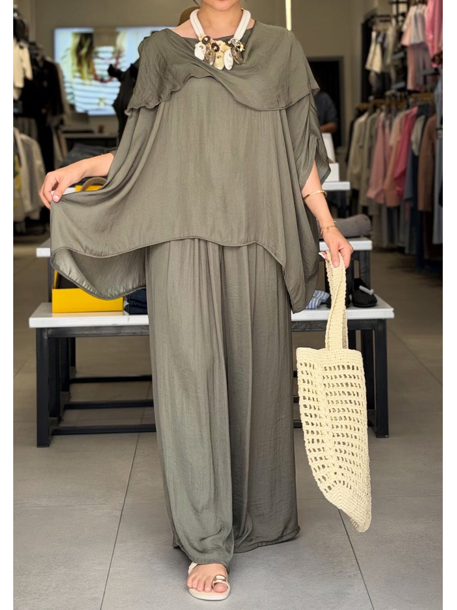 💝💝Cozy, Loose-fitting Cotton Top And Pants Two-piece Set