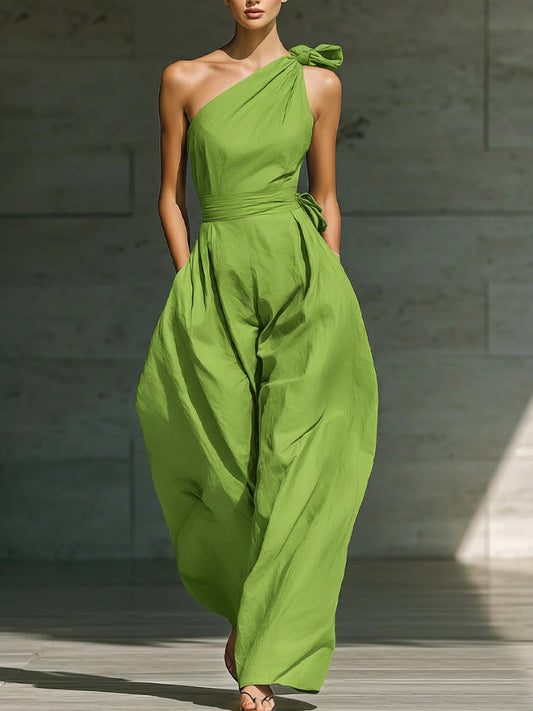 📦📦LAST DAY SAVE 49% ⏰Elegant Off-the-shoulder Loose Linen Jumpsuit
