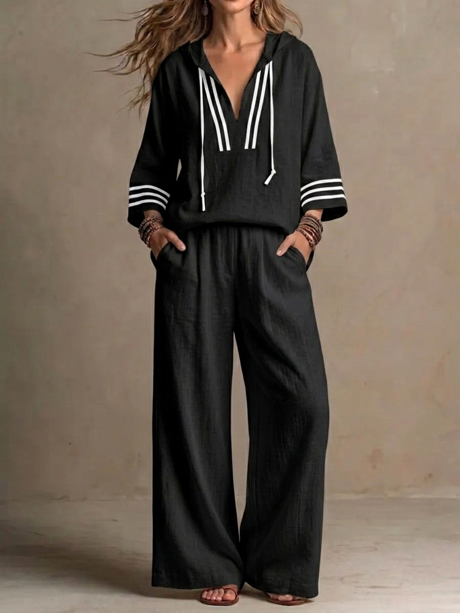 🌷🌷Today 49% off🔥 Women's Casual Loose Cotton-Linen Hooded Set