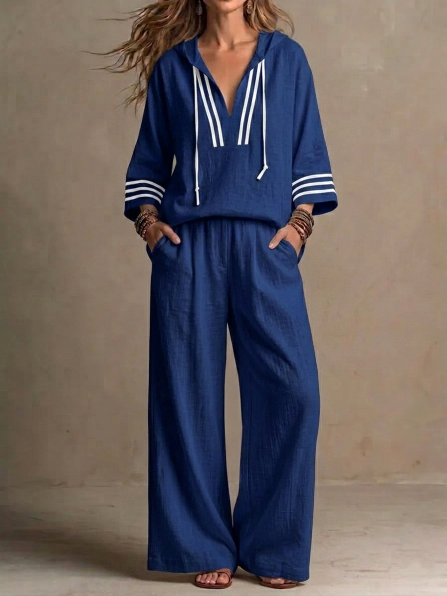 🌷🌷Today 49% off🔥 Women's Casual Loose Cotton-Linen Hooded Set