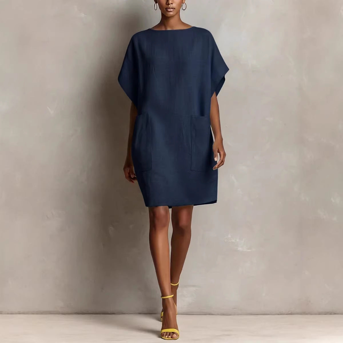 📦📦Mother's Day Sale 49% Off ⏰Effortless Linen-Blend Shift Dress