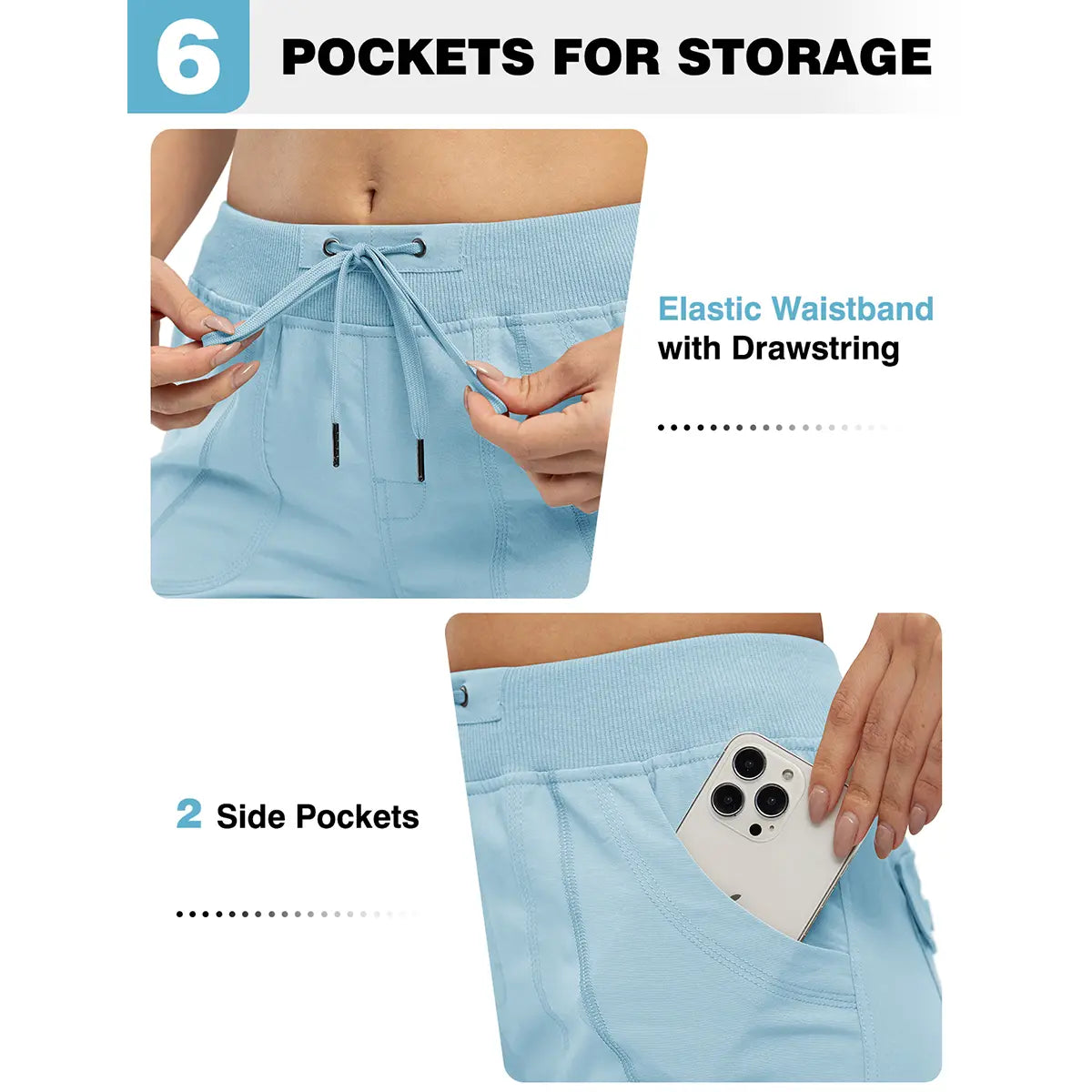 📦📦Womens Lightweight Capris Hiking Pants 6 Pockets Quick Dry Cargo Outdoor Trip Loose Shorts COMFY  MOMS OVER 30