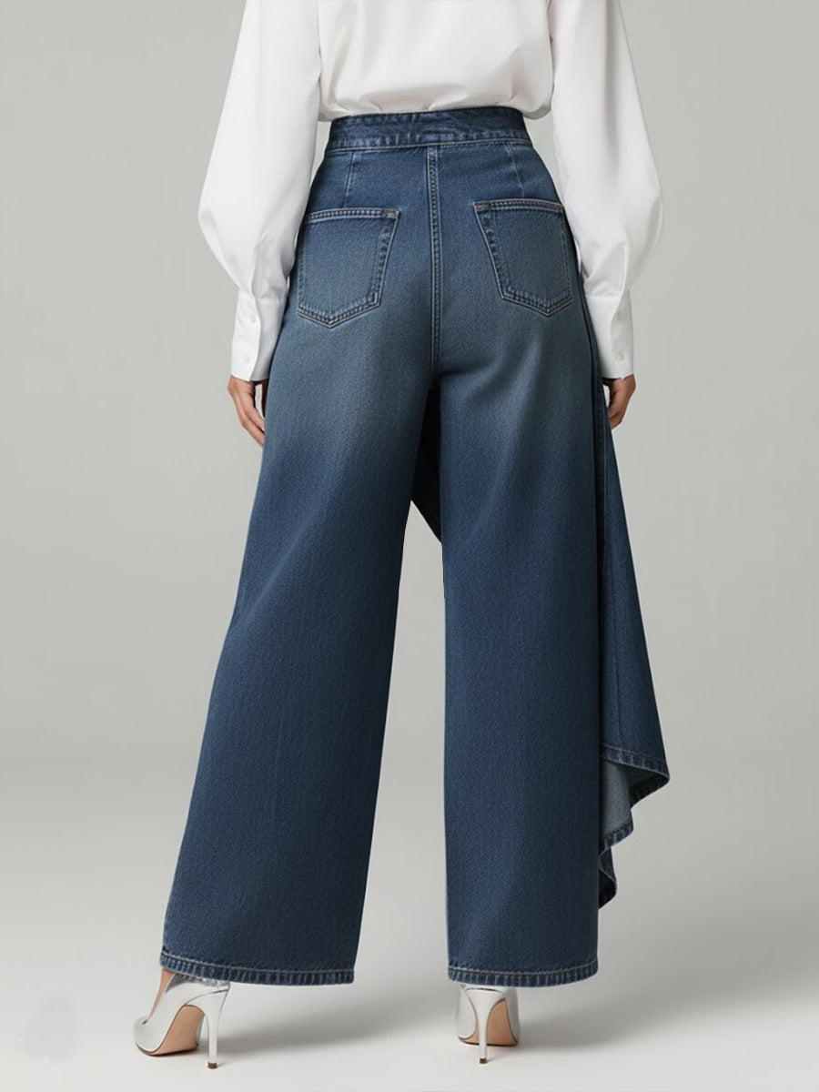 ✨✨Women's High-waisted Relaxed Fit Wide-leg Jeans With A Stylish Design.