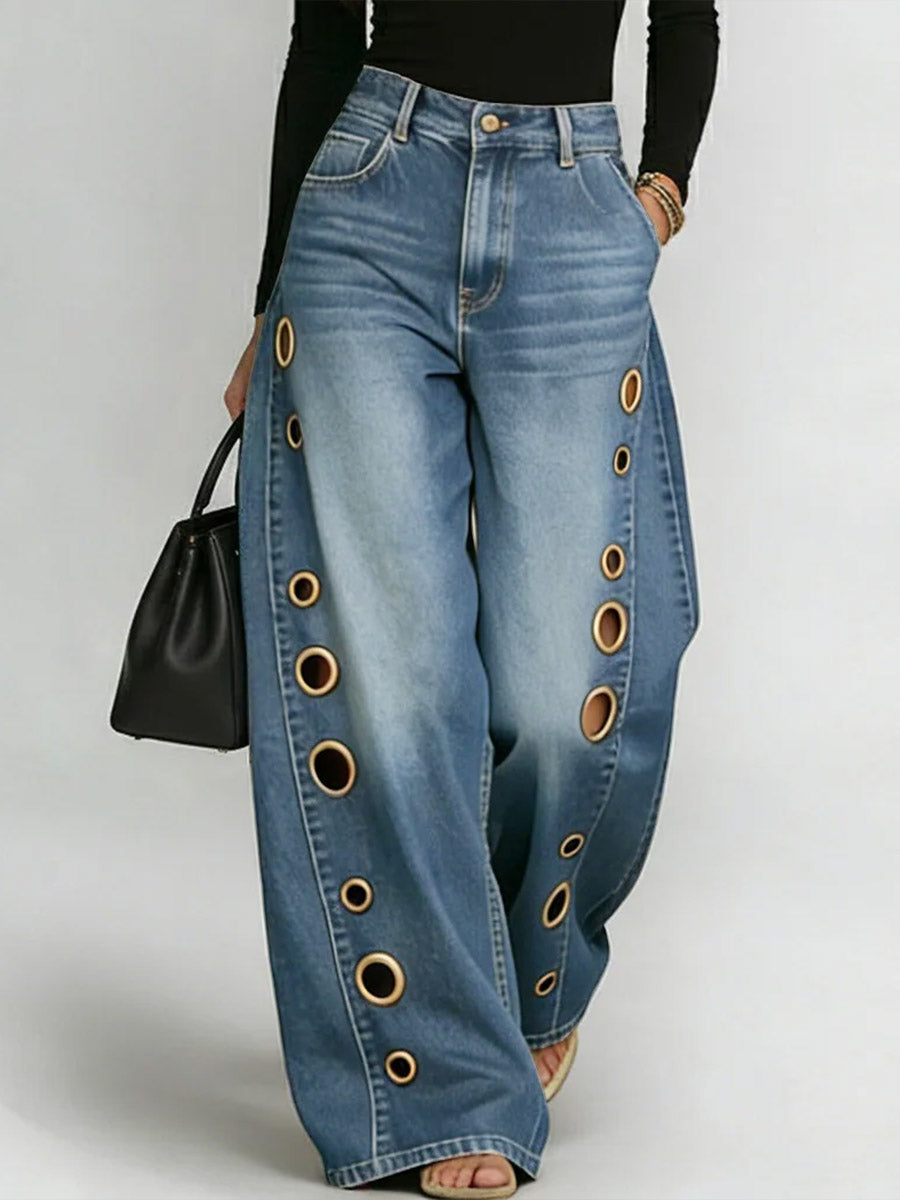 📦📦Buy 2 PCS for free shipping🔥Women's New High-waisted Casual Loose Wide-leg Jeans