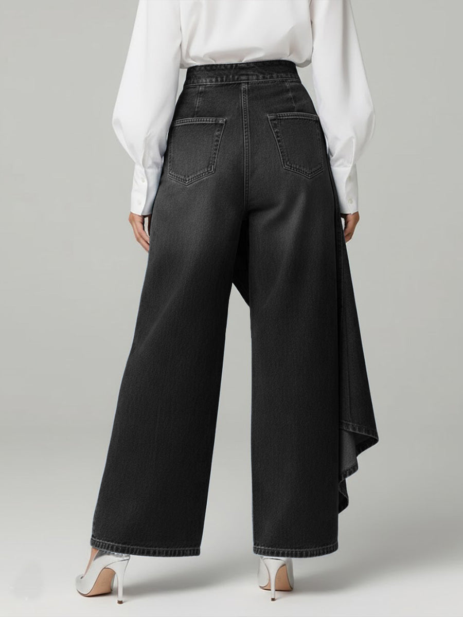 ✨✨Women's High-waisted Relaxed Fit Wide-leg Jeans With A Stylish Design.