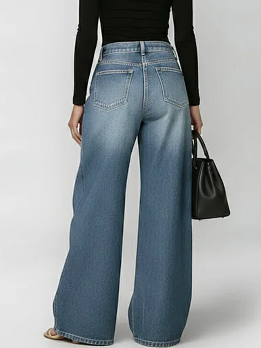 📦📦Buy 2 PCS for free shipping🔥Women's New High-waisted Casual Loose Wide-leg Jeans