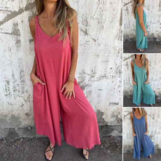 🌷🌷Loose cotton linen jumpsuit