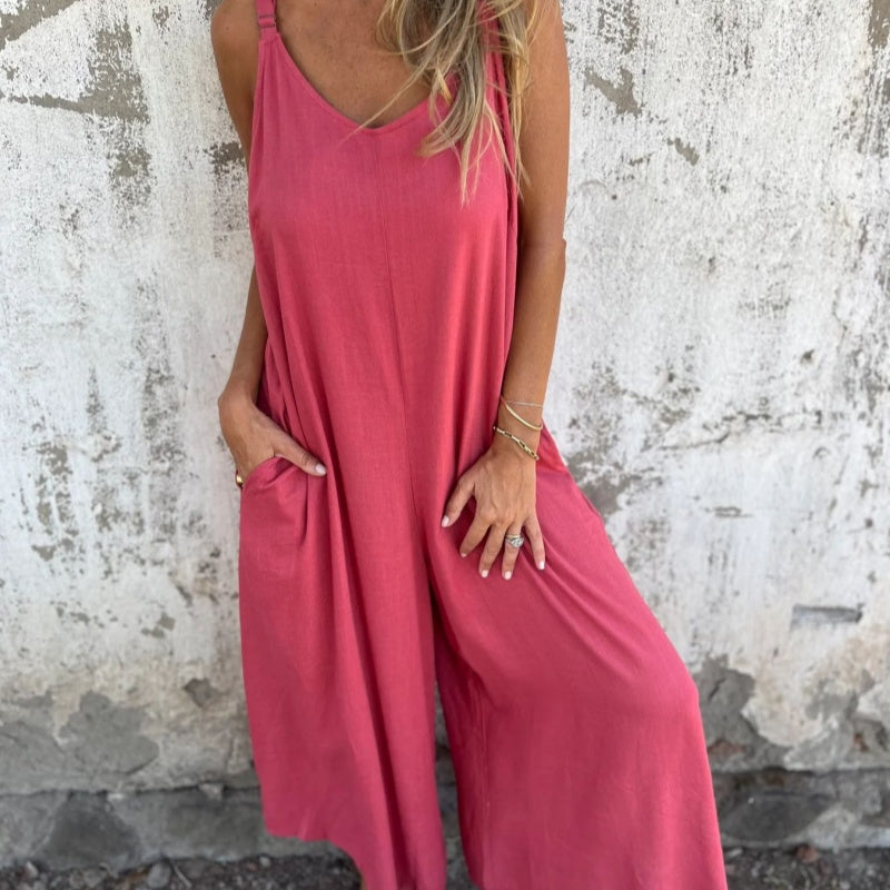 🌷🌷Loose cotton linen jumpsuit