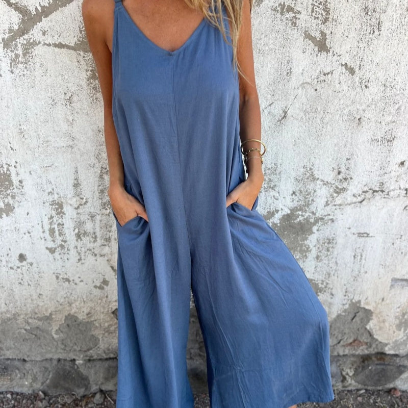 🌷🌷Loose cotton linen jumpsuit