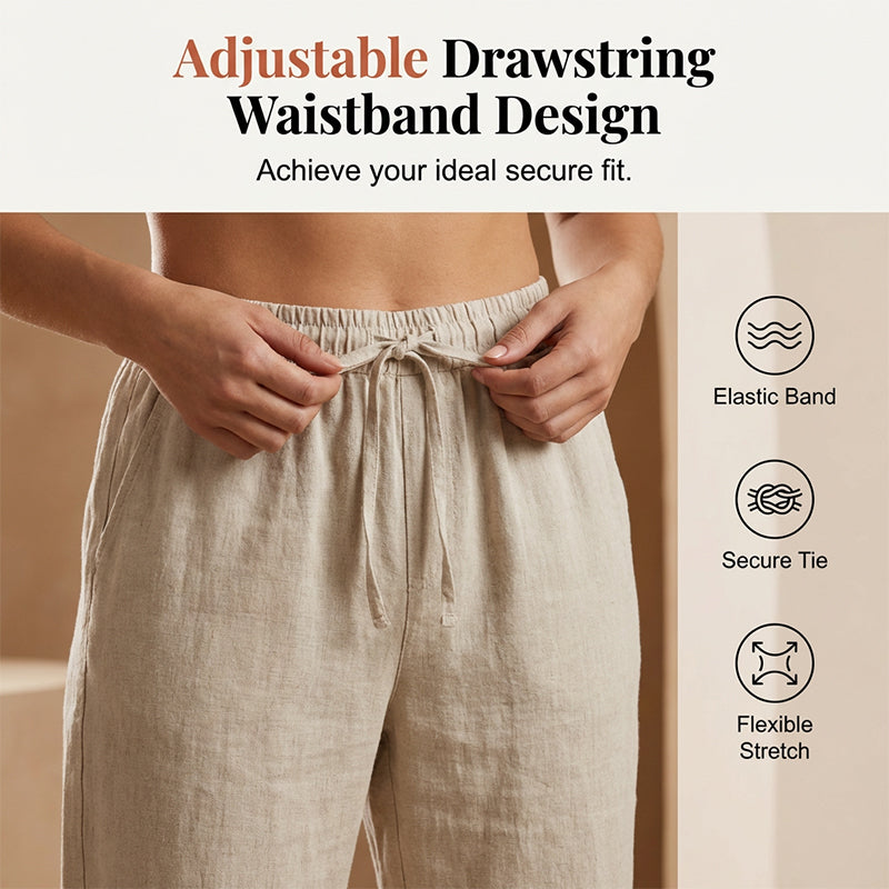 🌷🌷Time-Limited Special Price: 25.99!!⏰Women's Casual Cotton Linen Capris