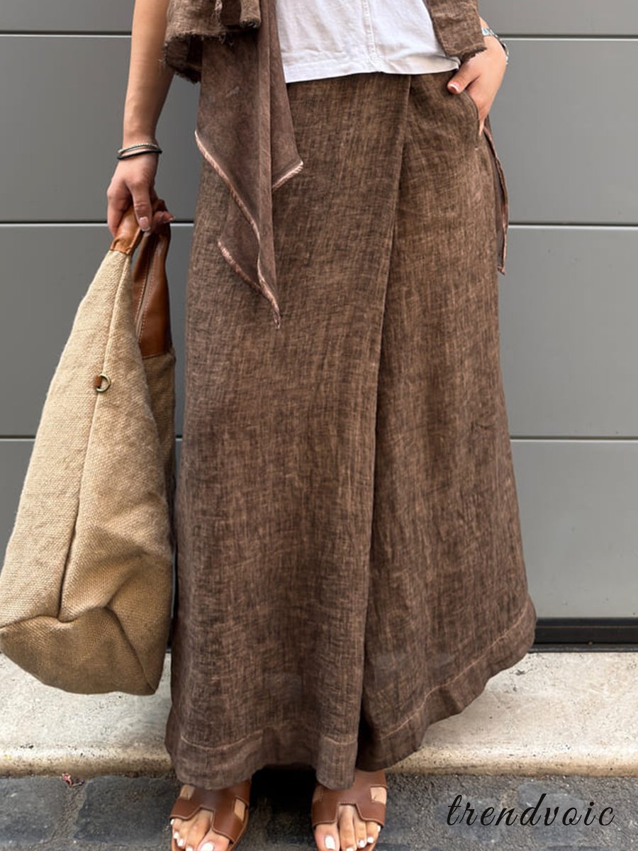 🔥Women's Cotton And Linen Casual Wide Leg Pants
