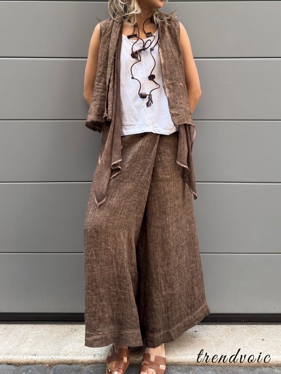 🔥Women's Cotton And Linen Casual Wide Leg Pants